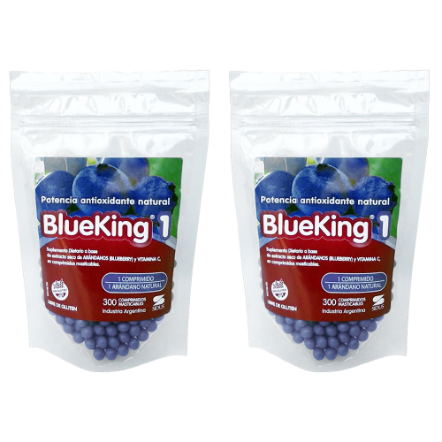 Pack 2 Blueking 1 Arándano X 300 Comprimidos Masticables