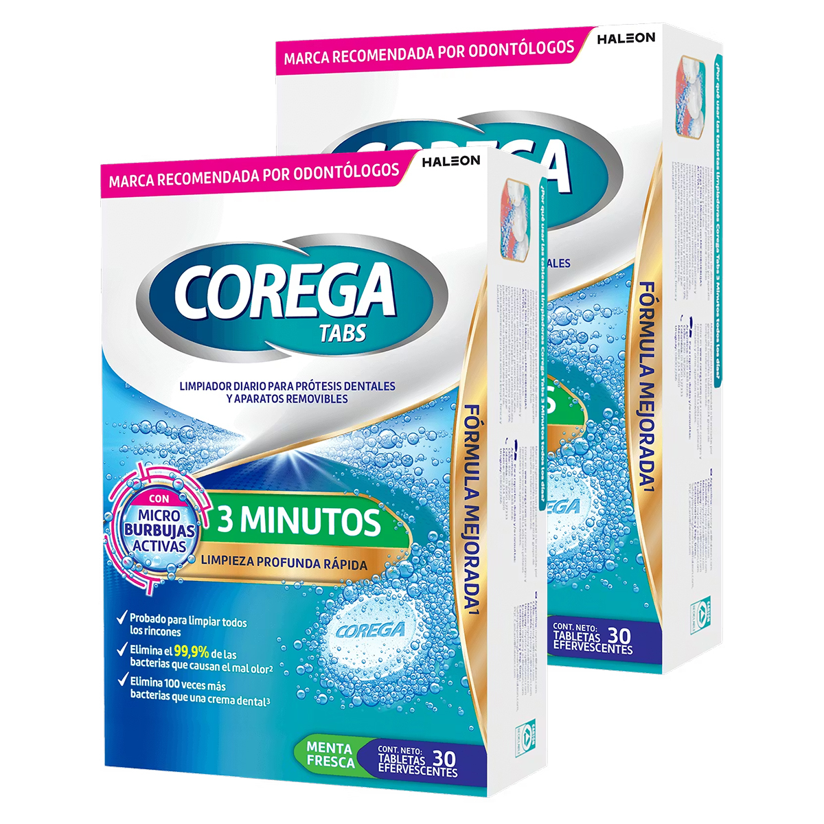 Pack 2 Corega Tabs X 30 Tabletas Efervescentes