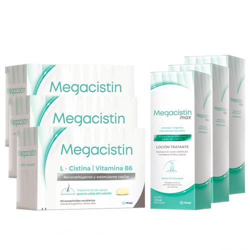 Pack 3 Megacistin X 60 + 3 Megacistin Max Loción