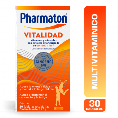 Pharmaton Vitality Suplemento Dietario X 30 Cápsulas