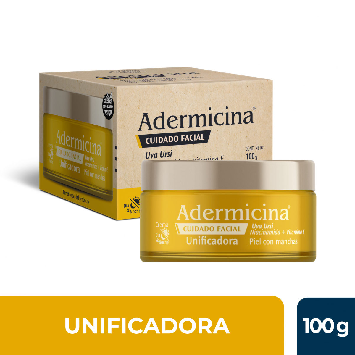 Adermicina Cuidado Facial Crema Unificadora X 100 Gramos