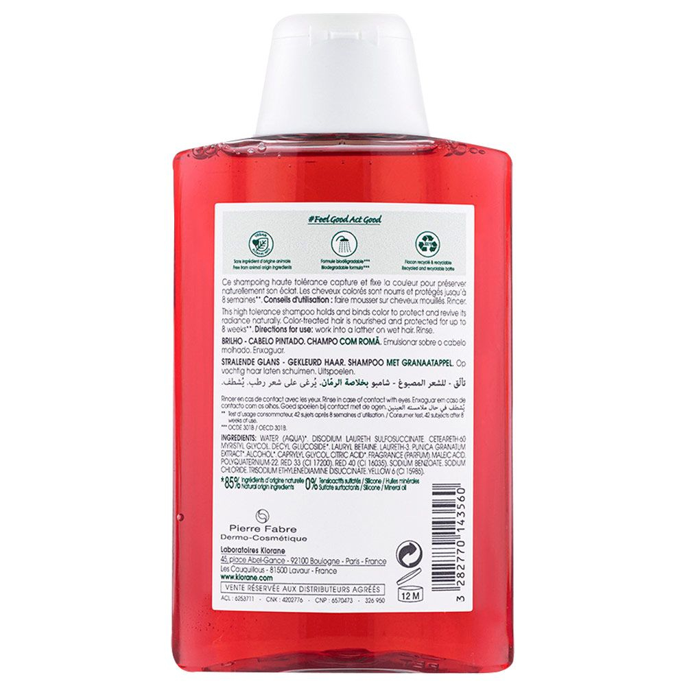 Klorane Granada Shampoo Para Cabello Teñido X 200ml