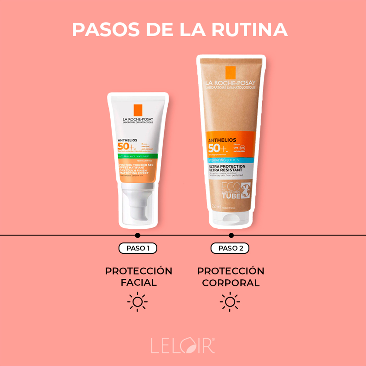 La Roche Posay Combo Anthelios Leche + Toque Seco Color