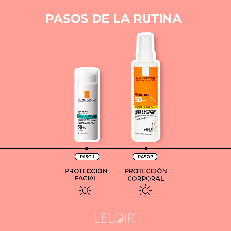 La Roche Posay Combo Anthelios Spray Invisible + Oil Correct