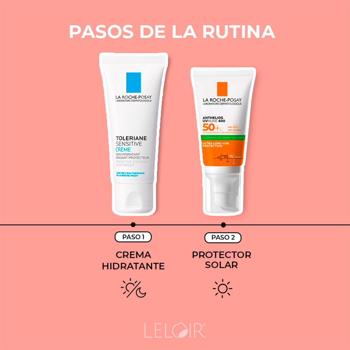 Rutina La Roche Posay Hidratación Y Protección Solar Sin Brillo