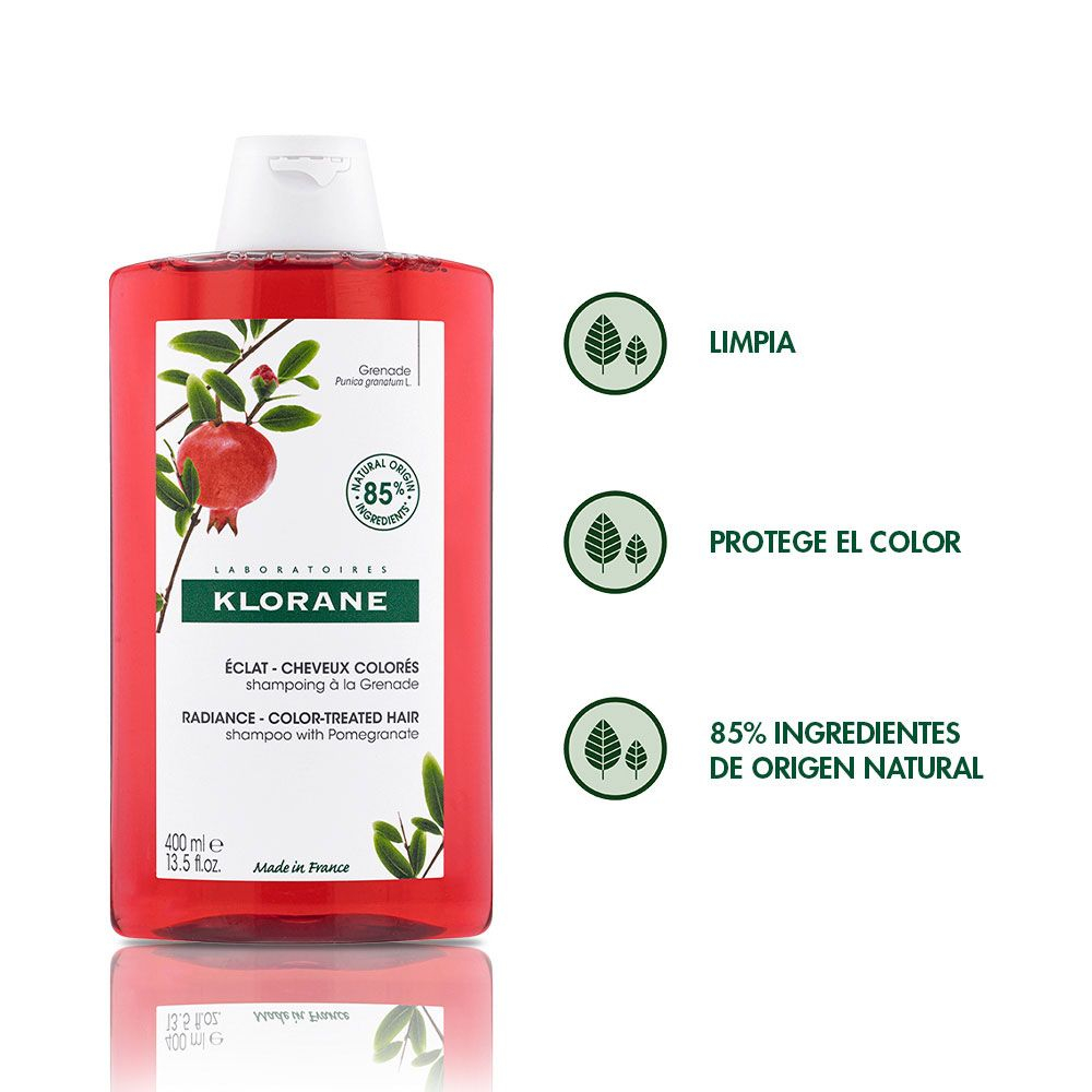 Klorane Granada Shampoo Para Cabello Teñido X 400ml
