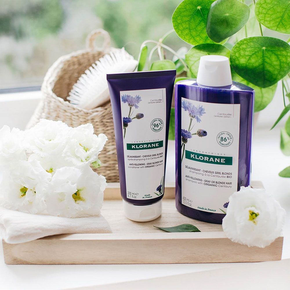 Klorane Centáurea Shampoo Para Cabello Blanco X 400ml