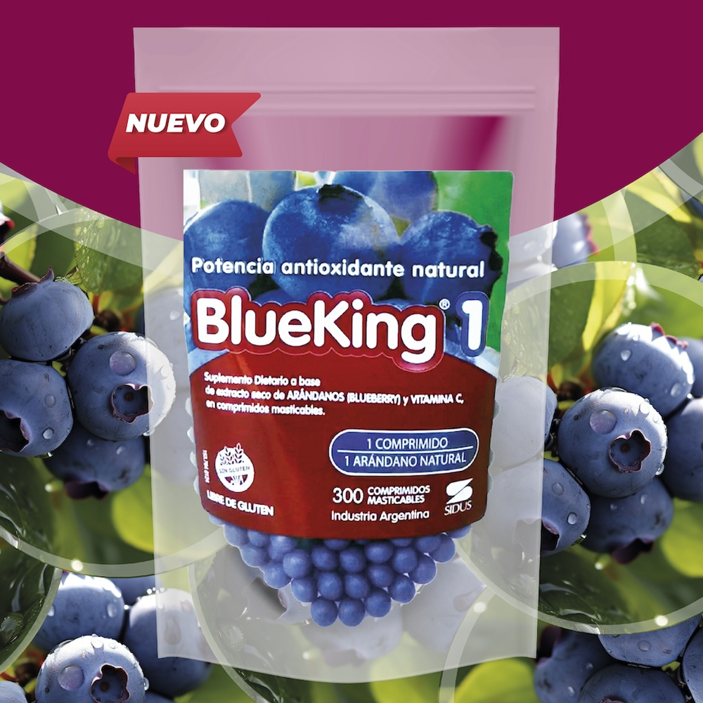 Pack 3 Blueking 1 Arándano X 300 Comprimidos Masticables