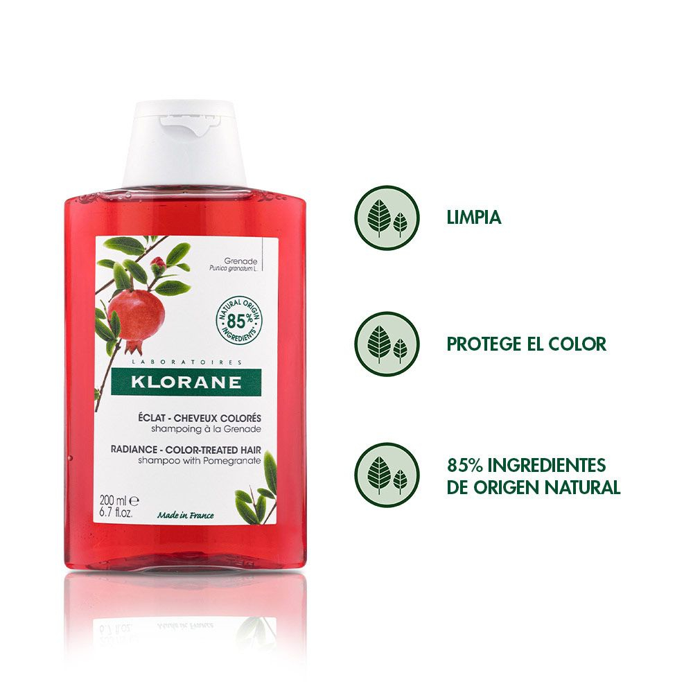 Klorane Granada Shampoo Para Cabello Teñido X 200ml