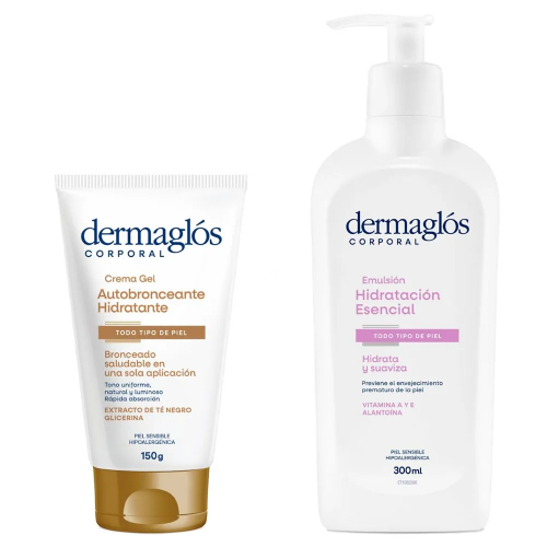 Dermaglós Combo Autobronceante + Hidratación Esencial