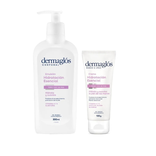 Dermaglós Combo Hidratación Corporal Emulsión Y Crema Manos