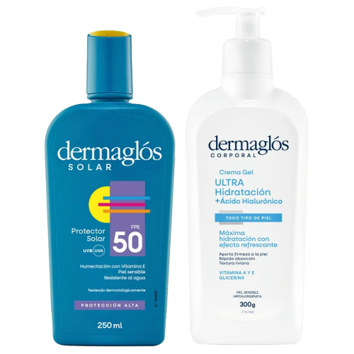 Dermaglós Combo Hidratación Y Protección Solar Corporal