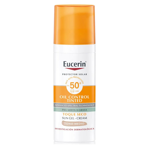 Eucerin Protector Solar Fps50+ Oil Control Toque Seco Tono Medio Vto 8-26