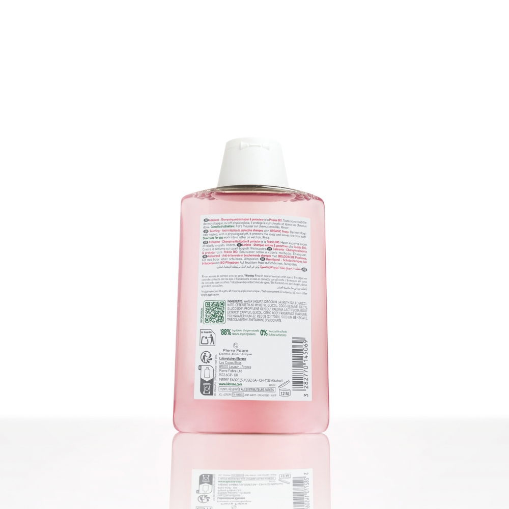 Klorane Peoní­a Shampoo Para Cuero Cabelludo Irritado