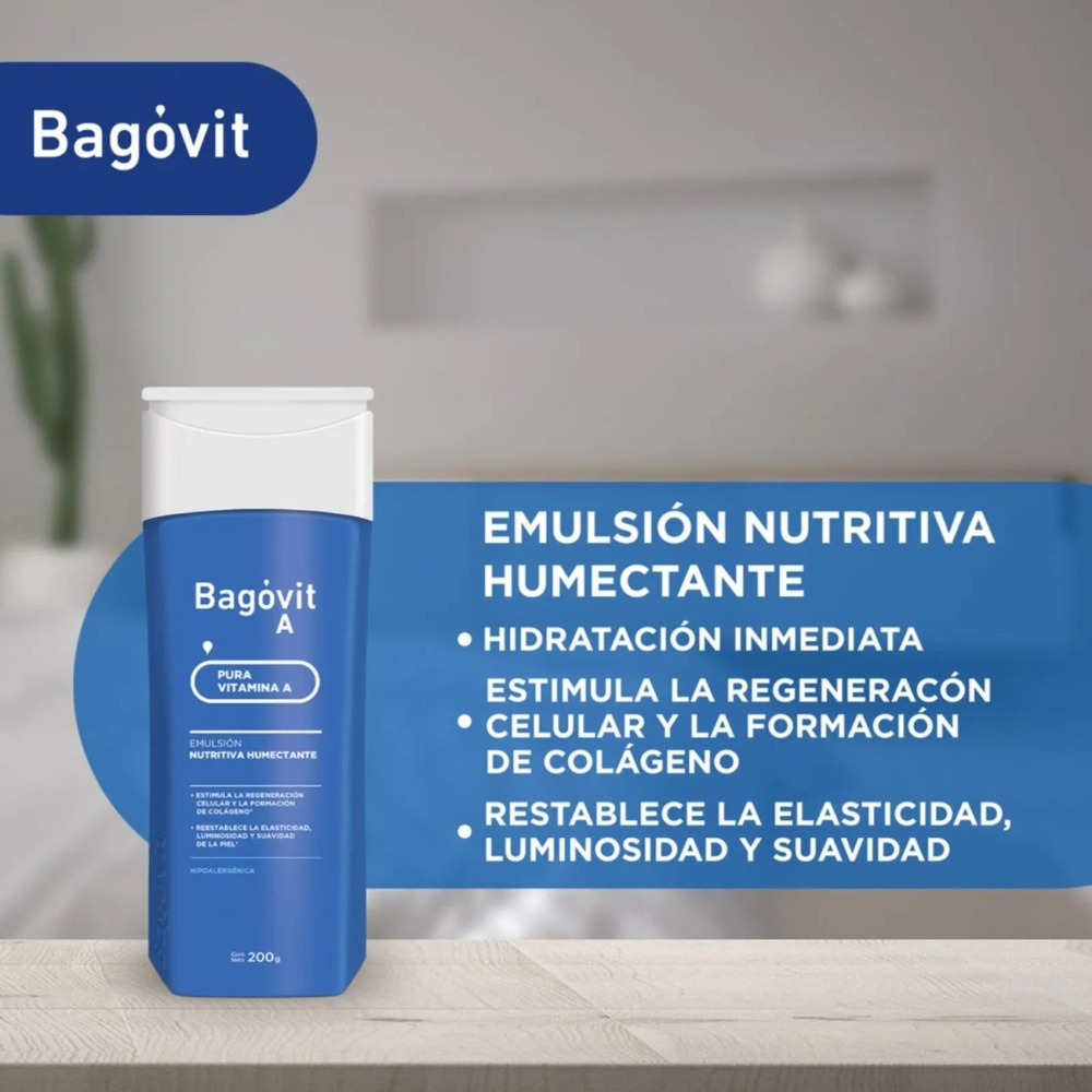[ELIMINADO] Bagóvit A Emulsión Nutritiva Humectante X 200 Gramos Vto 6-26