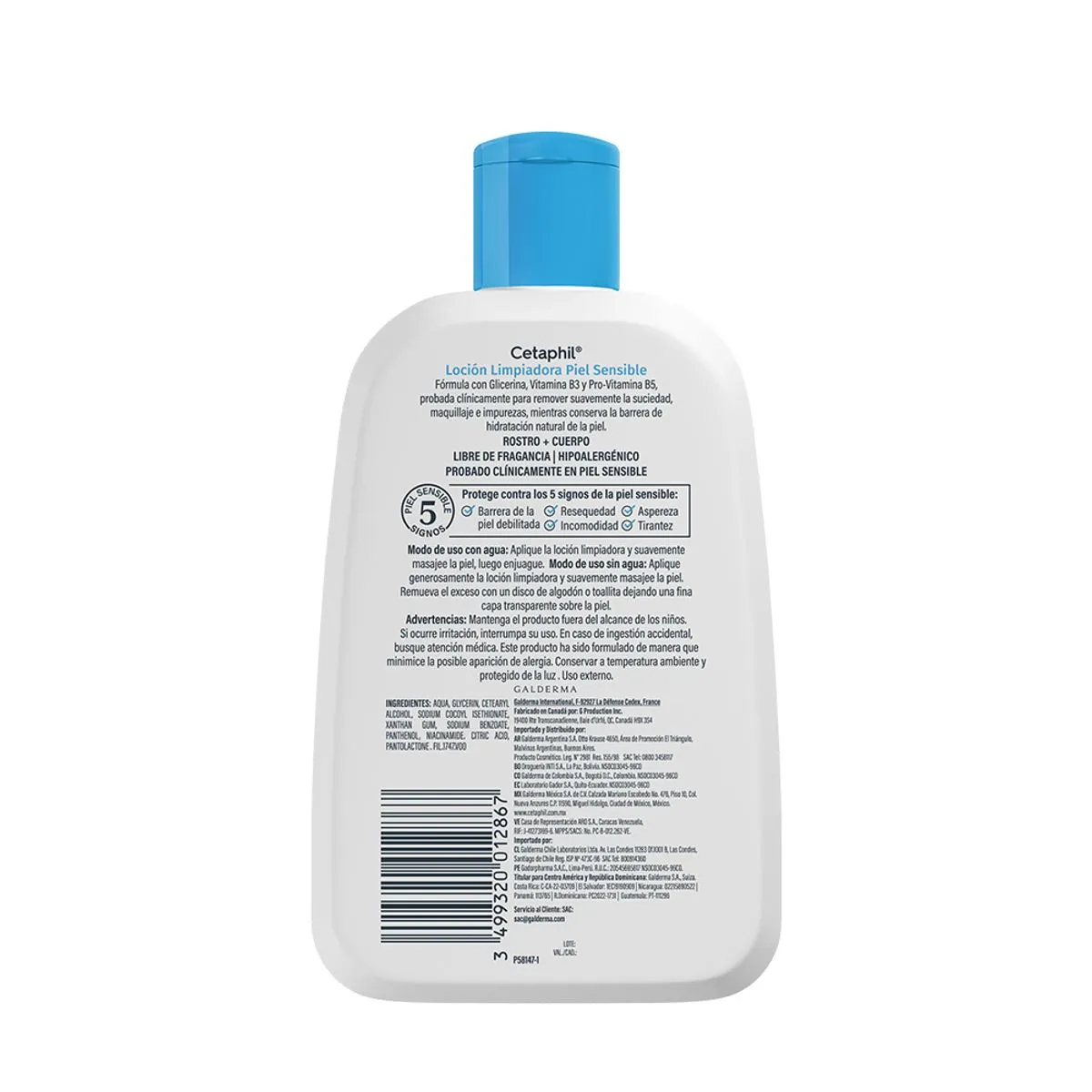 Cetaphil Loción Limpiadora Piel Seca Y Sensible X 236ml