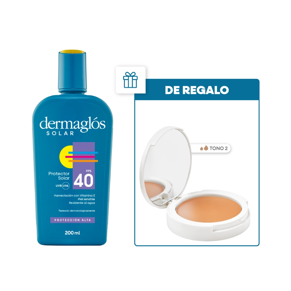 Dermaglós Protector Solar Emulsión Fps40 X 250ml + Regalo!