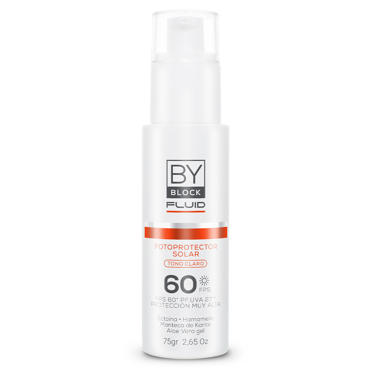 By Block Fluid Fotoprotector Facial Fps60 Color Claro Vto 01-27
