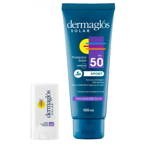 Combo Dermaglós Solar Fps50 Emulsión Sport + Barra