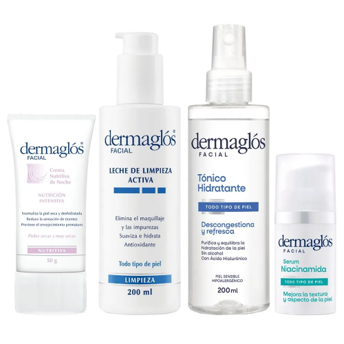 Dermaglós Rutina Facial Piel Seca Sérum Niacinamida