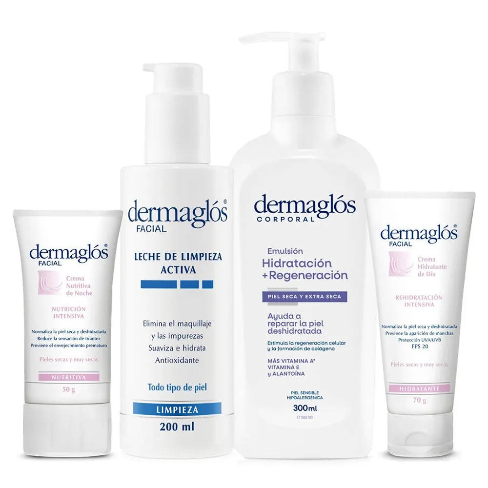 Dermaglós Rutina Facial Y Corporal Piel Seca