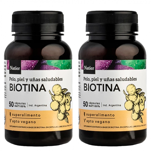 Pack 2 Natier Biotina Cápsulas