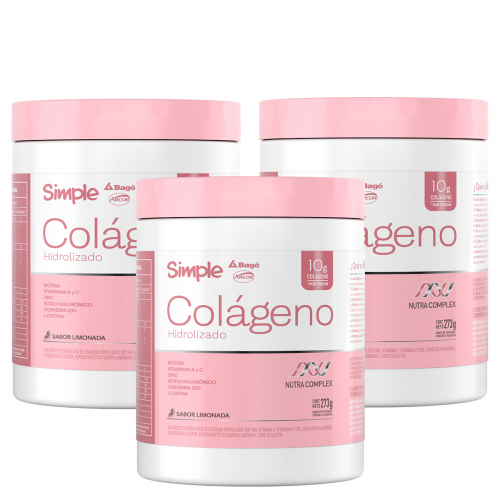 Pack 3 Simple Colágeno Hidrolizado Polvo