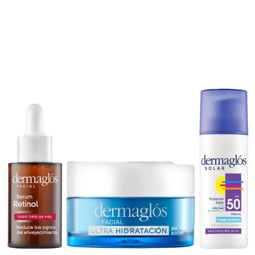 Rutina Dermaglós Facial Hidratación Antiage Y Protección Solar