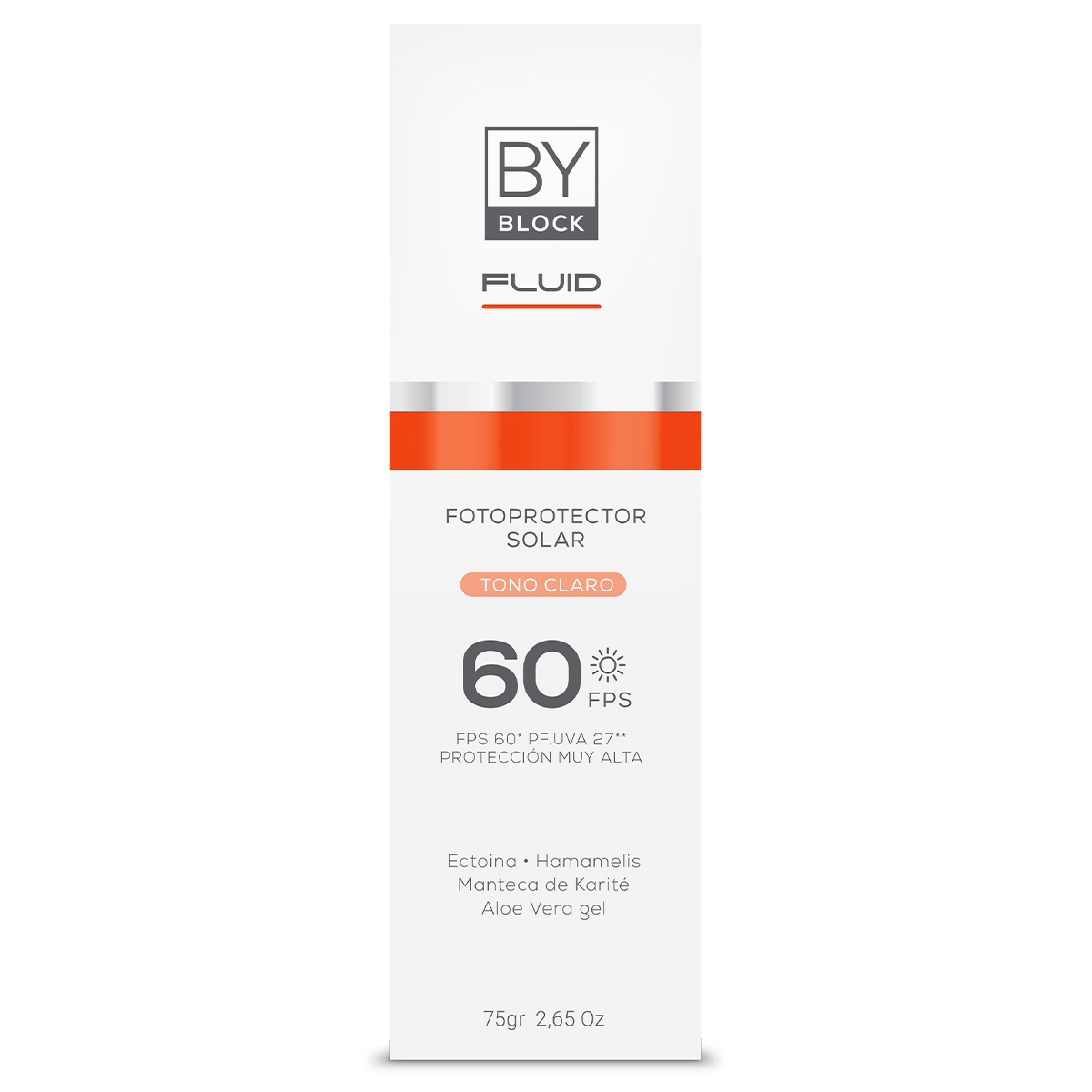 By Block Fluid Fotoprotector Facial Fps60 Color Claro Vto 01-27