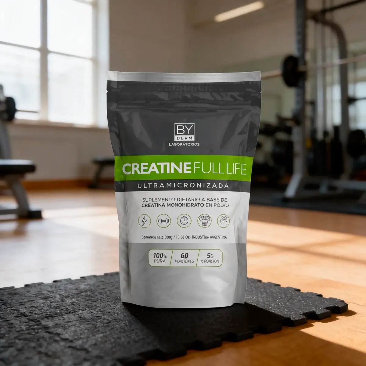 Pack 3 By Derm Creatine Full Life Creatina Ultramicronizada