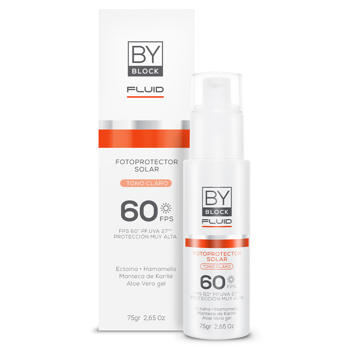By Block Fluid Fotoprotector Facial Fps60 Color Claro Vto 01-27