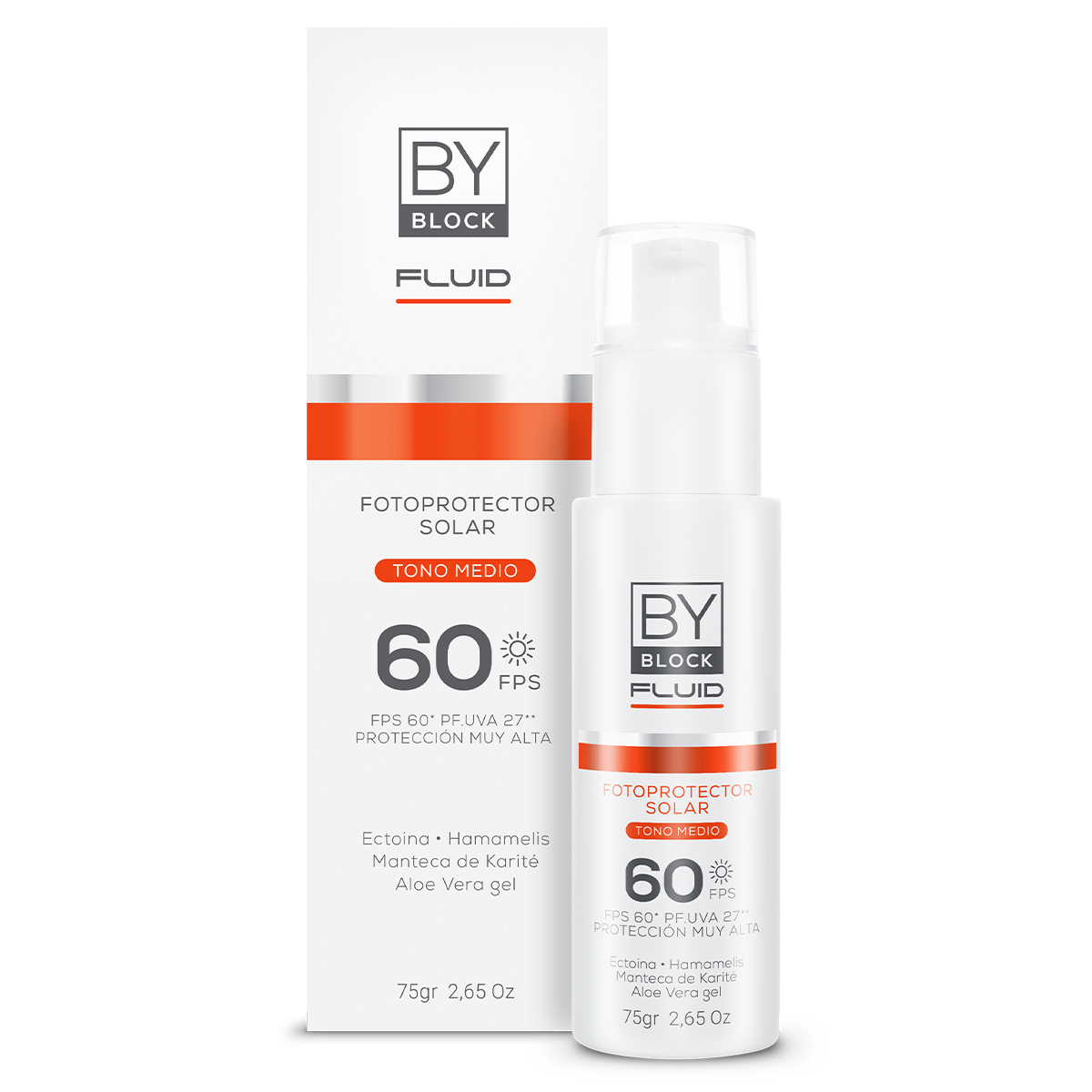 By Block Fluid Fotoprotector Facial Fps60 Color