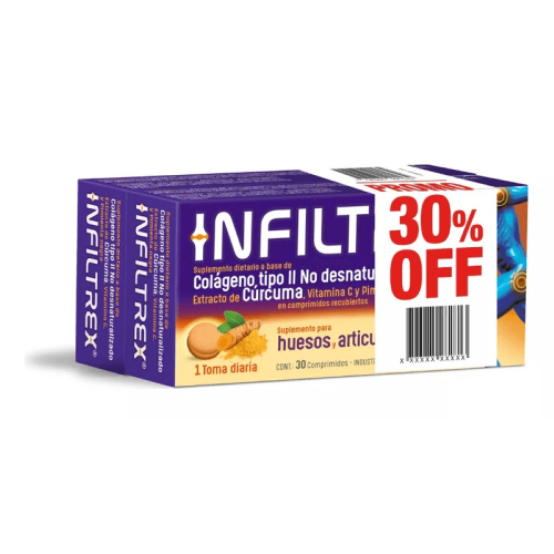 Pack 2 Infiltrex Colágeno Suplemento Huesos Y Articulaciones