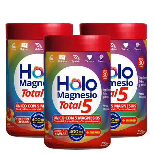Pack 3 Holomagnesio Total 5 En Polvo X 300 Gramos