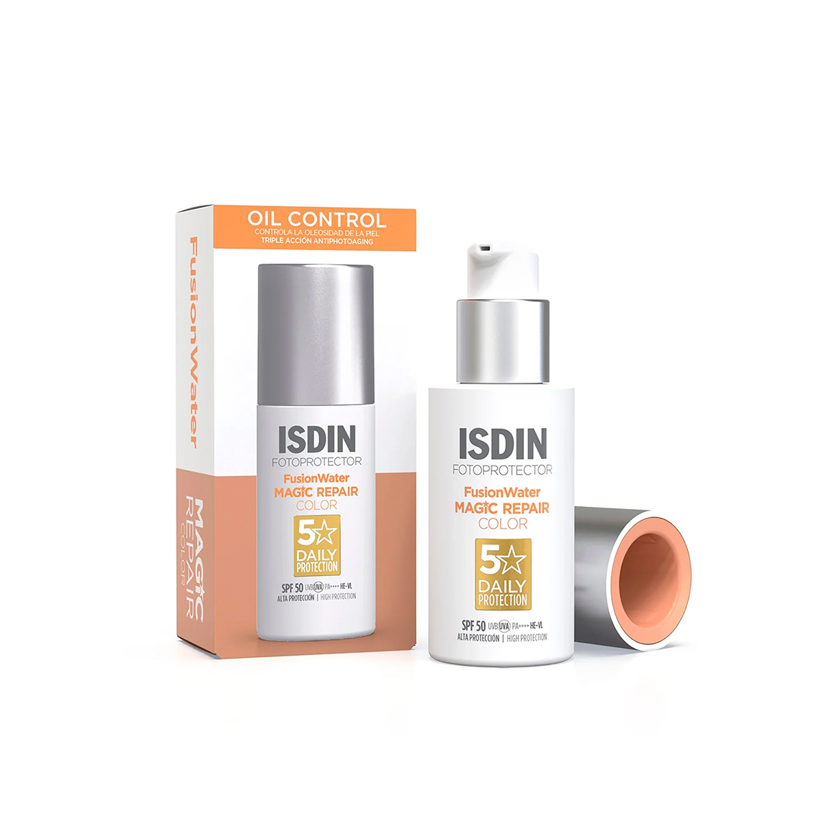 Fotoprotector Isdin Spf50 Fusion Water Magic Repair Color