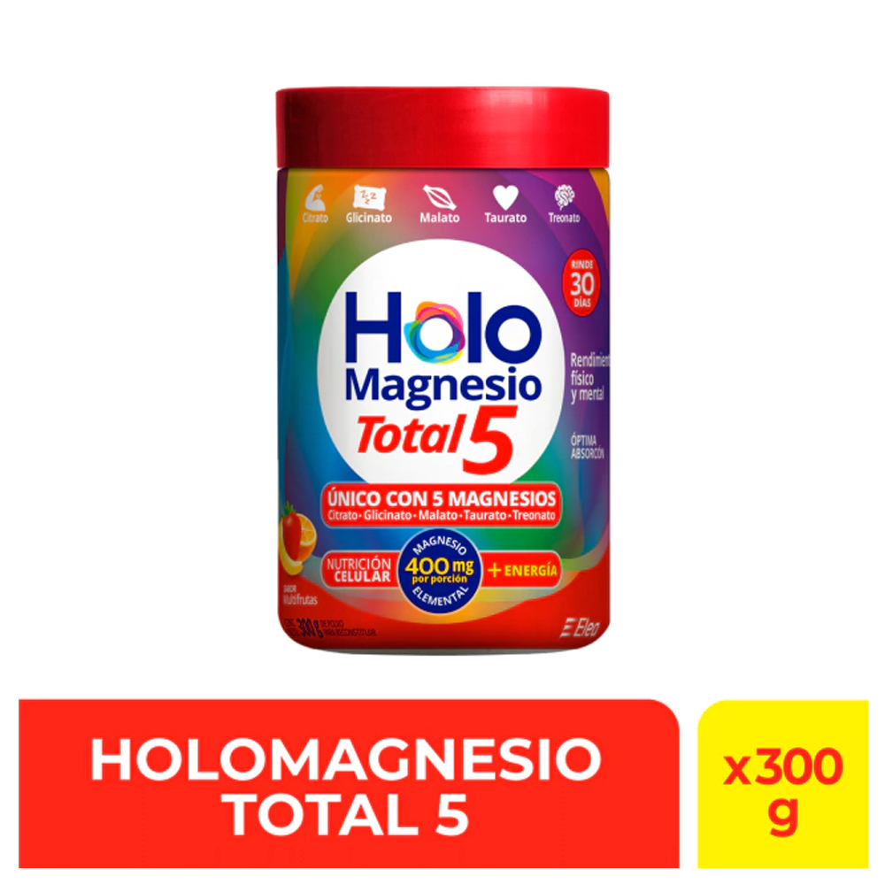 Pack 3 Holomagnesio Total 5 En Polvo X 300 Gramos