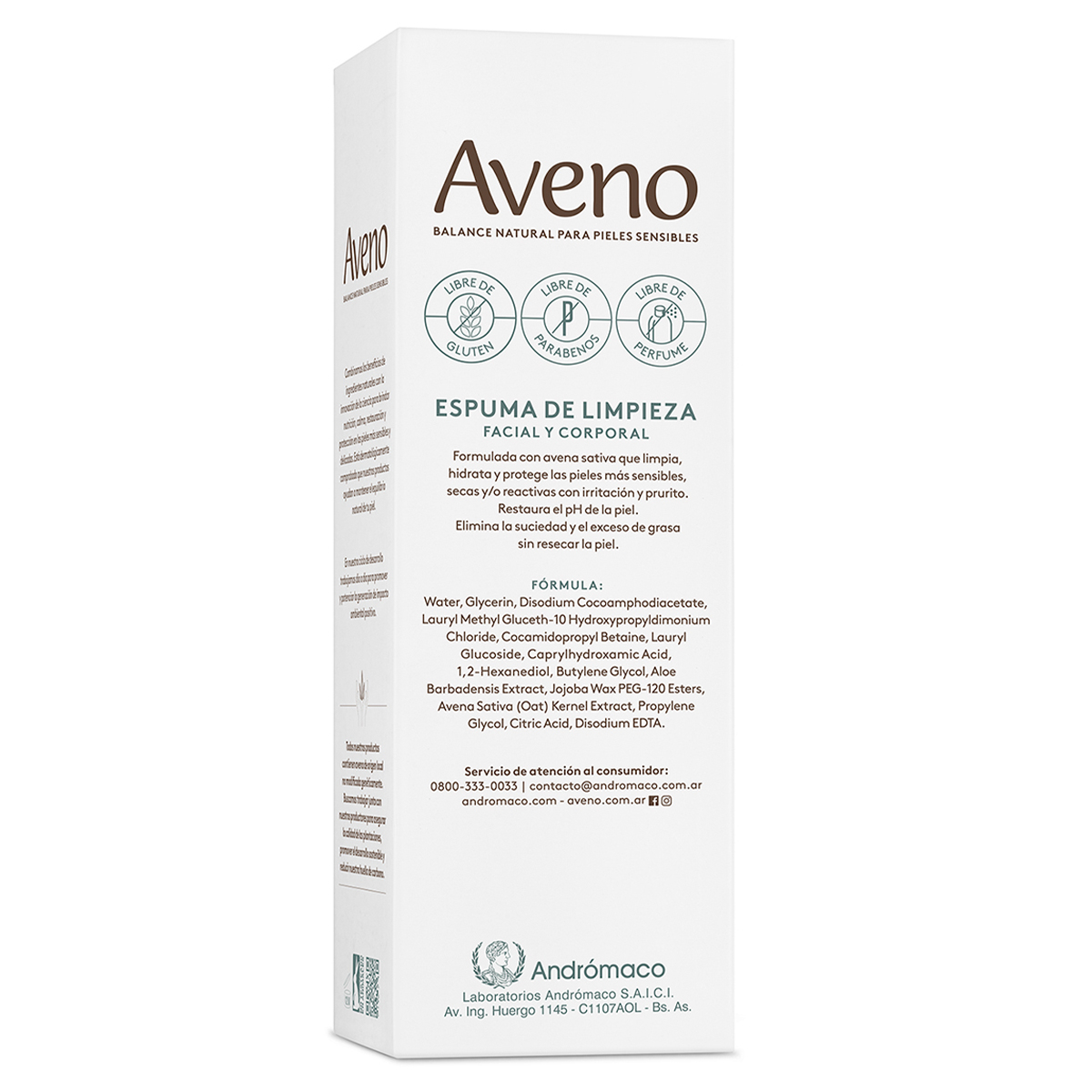 Aveno Espuma De Limpieza Facial Y Corporal