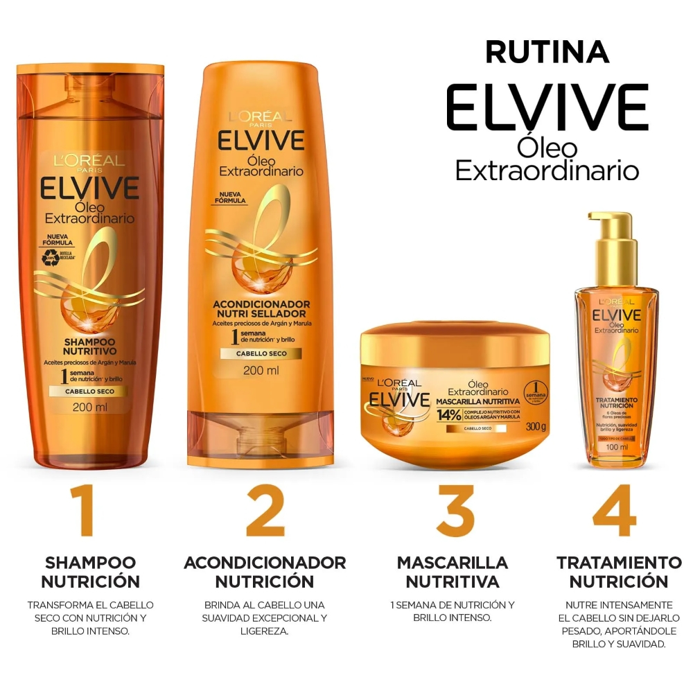 Elvive óleo Extraordinario Nutrición Universal Enjuague