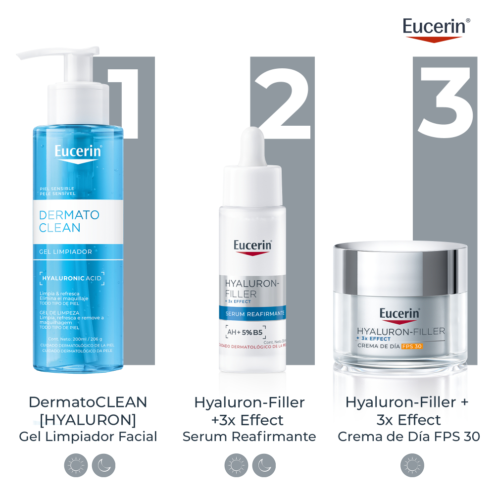 Eucerin Hyaluron Filler + 3x Effect Crema Antiarrugas De Día Fps30