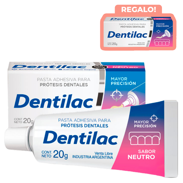 Dentilac Pasta Adhesiva Para Prótesis Dental Sabor Neutro + Regalo!