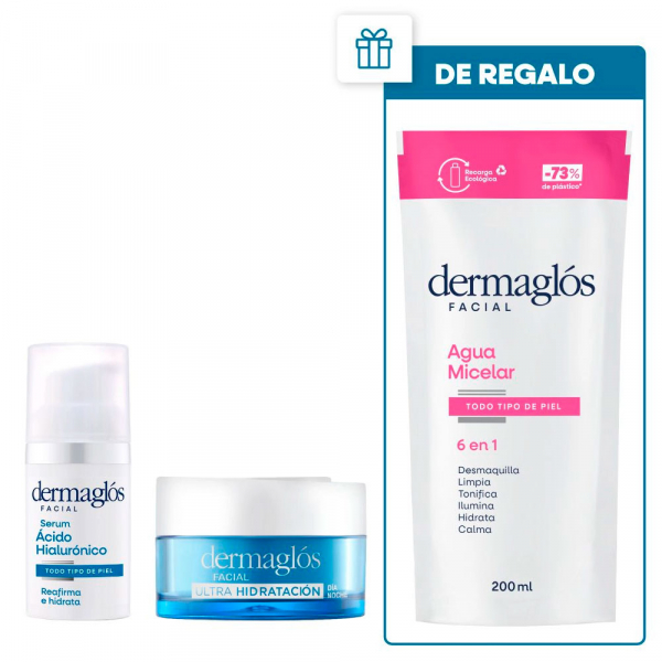 Dermaglós Combo Facial Ultra Dosis De ácido Hialurónico + Regalo!