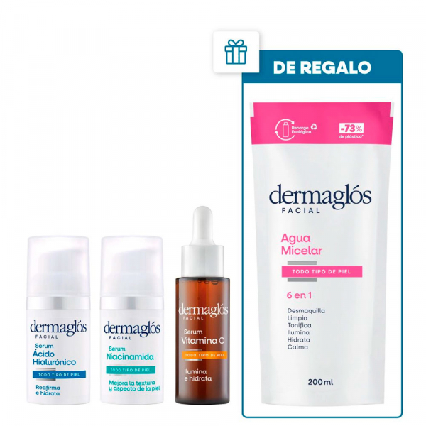Dermaglós Combo Triple Sérum Facial + Regalo!