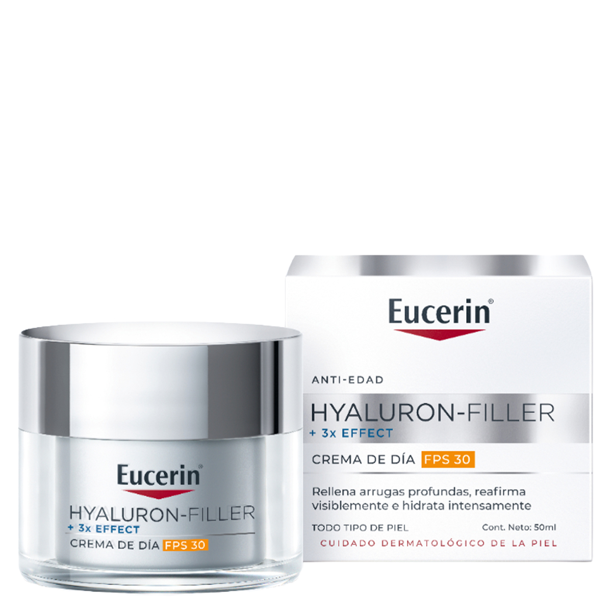 Eucerin Hyaluron Filler + 3x Effect Crema Antiarrugas De Día Fps30