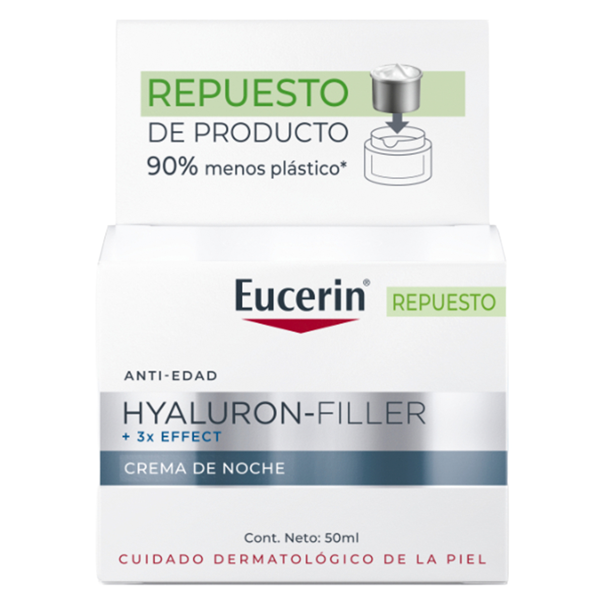 Eucerin Hyaluron Filler + 3x Effect Repuesto Crema Antiarrugas Noche