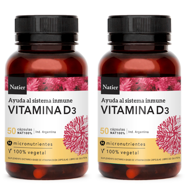 Pack 2 Natier Vitamina D3 Sistema Inmune