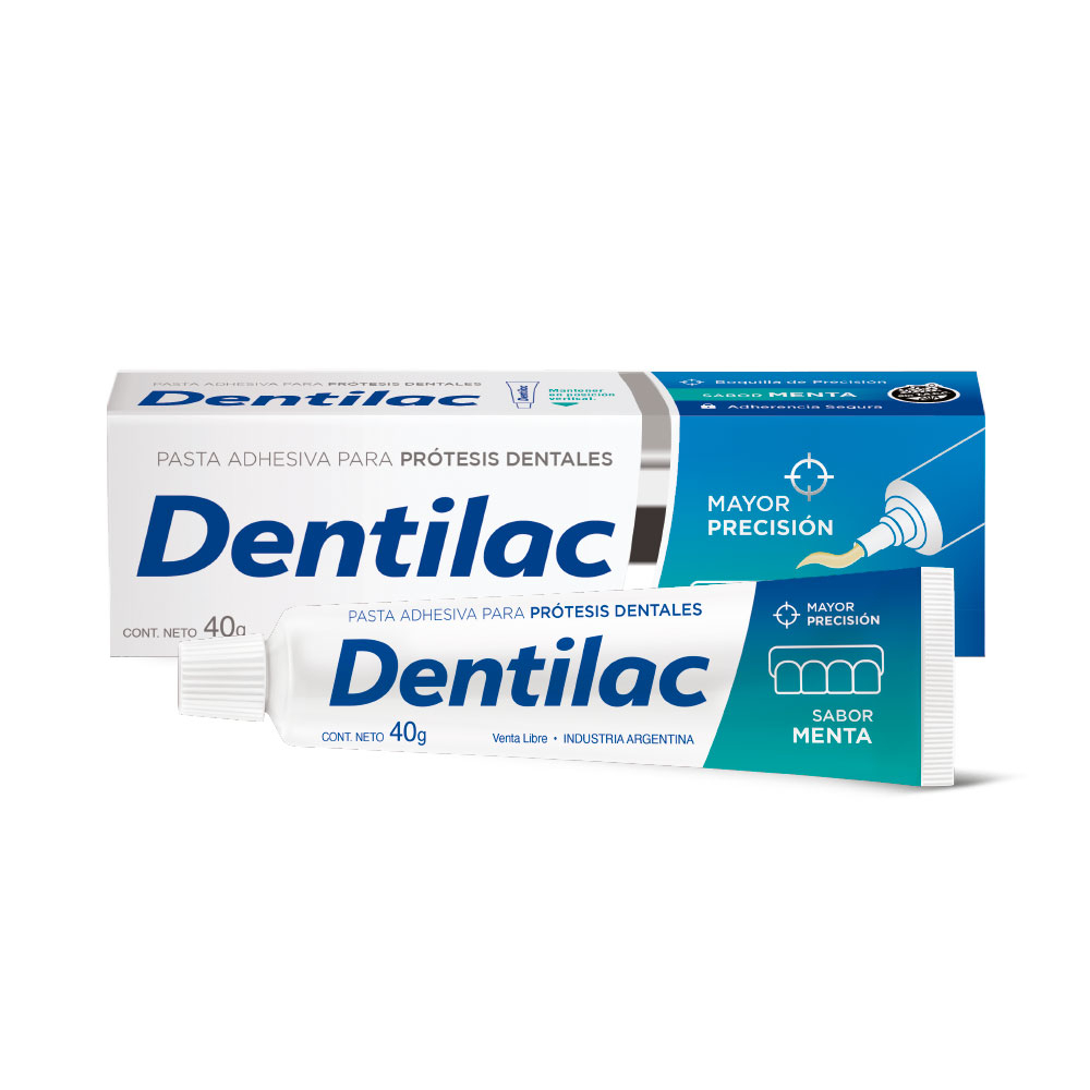 Dentilac Pasta Adhesiva Para Prótesis Dental Sabor Menta