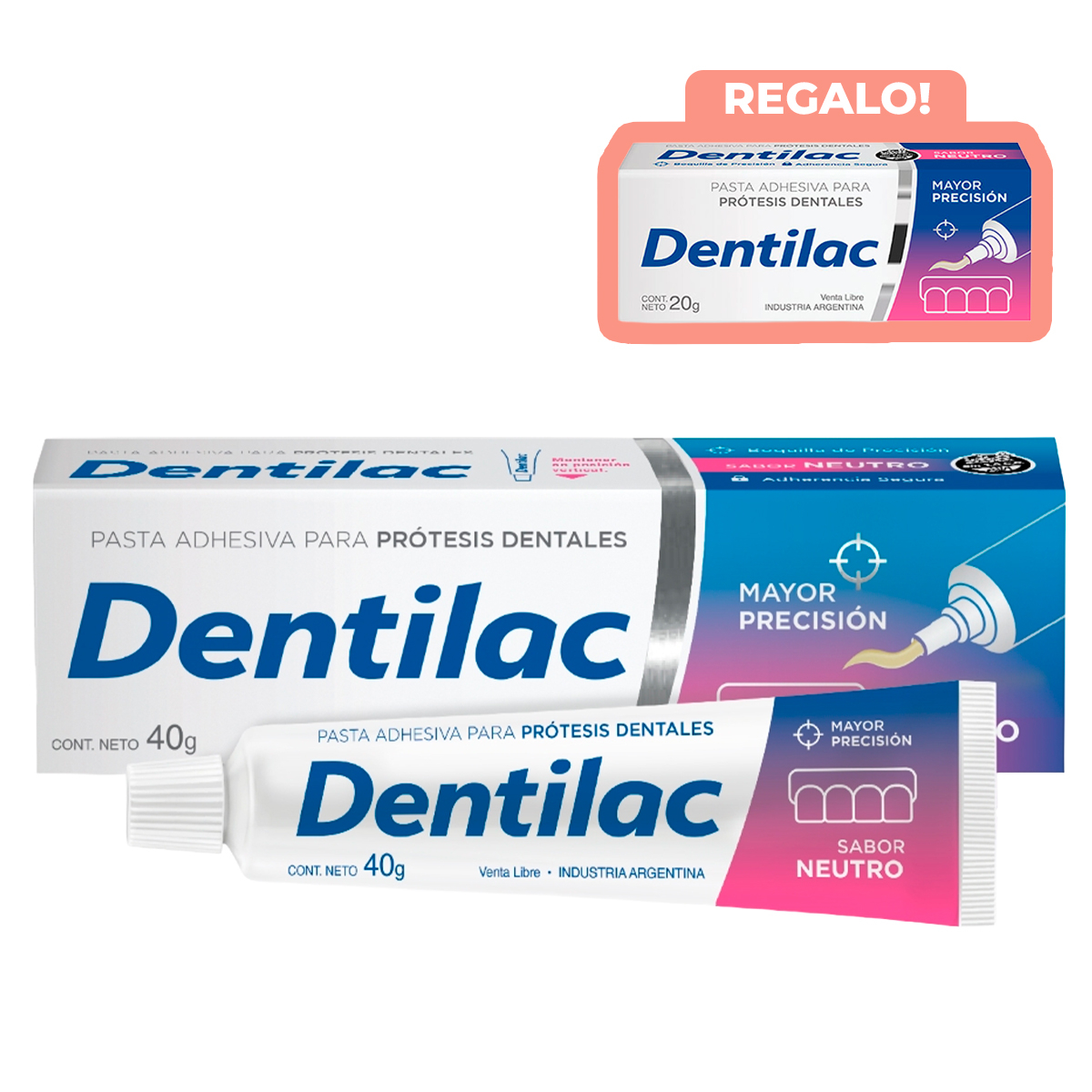 Dentilac Pasta Adhesiva Para Prótesis Dental Sabor Neutro + Regalo!