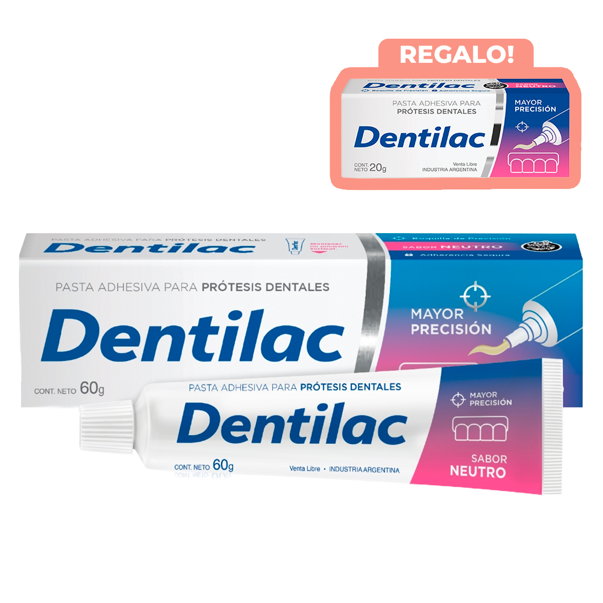 Dentilac Pasta Adhesiva Para Prótesis Dental Sabor Neutro + Regalo!