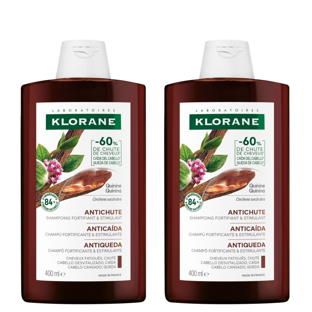 Pack X 2 Klorane Quinina Shampoo Anticaída X 400ml