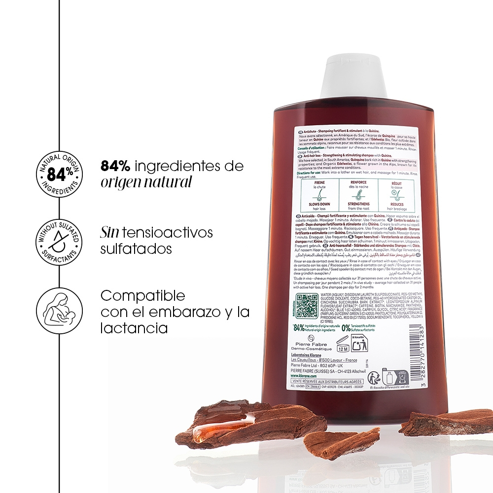 Pack X 2 Klorane Quinina Shampoo Anticaída X 400ml